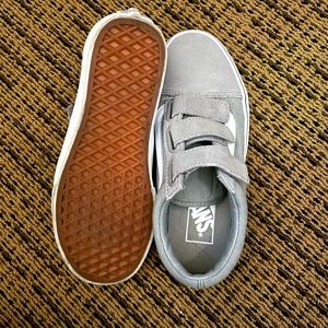 Womens Grey Vans Velcro